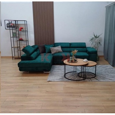 NAROŻNIK ASTON lewy 275X202  Monolith zielony od ręki